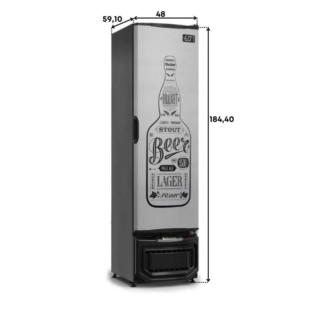 Cervejeira Gelopar 230L GCB-23E GW/TI Adesivado Inox 220V