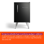 Frigobar Brastemp Retrô 76L BRA08HE Preto 220V