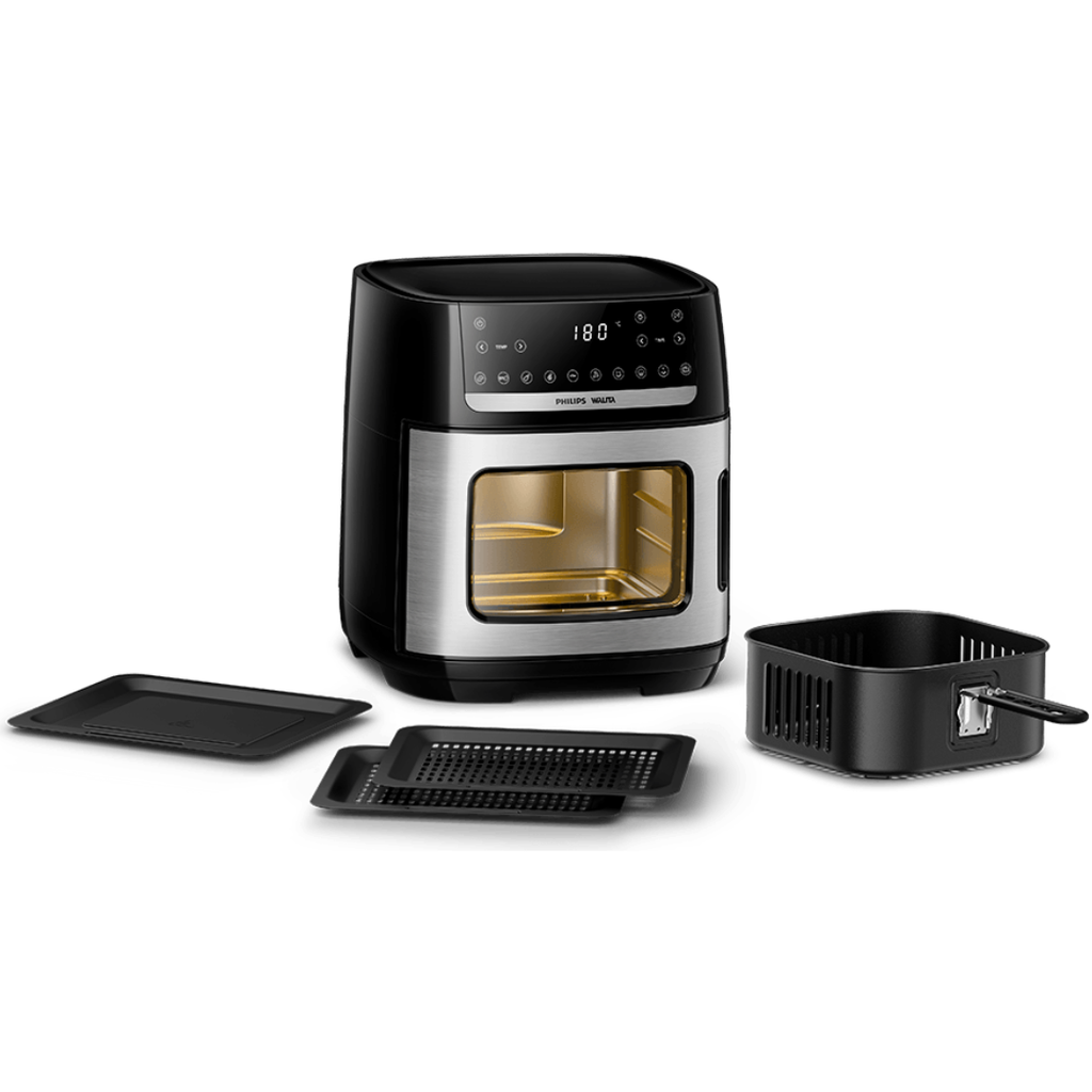 Fritadeira Elétrica Sem Óleo Air Fryer 12L Philips Walita Forno Preto/Inox 220V
