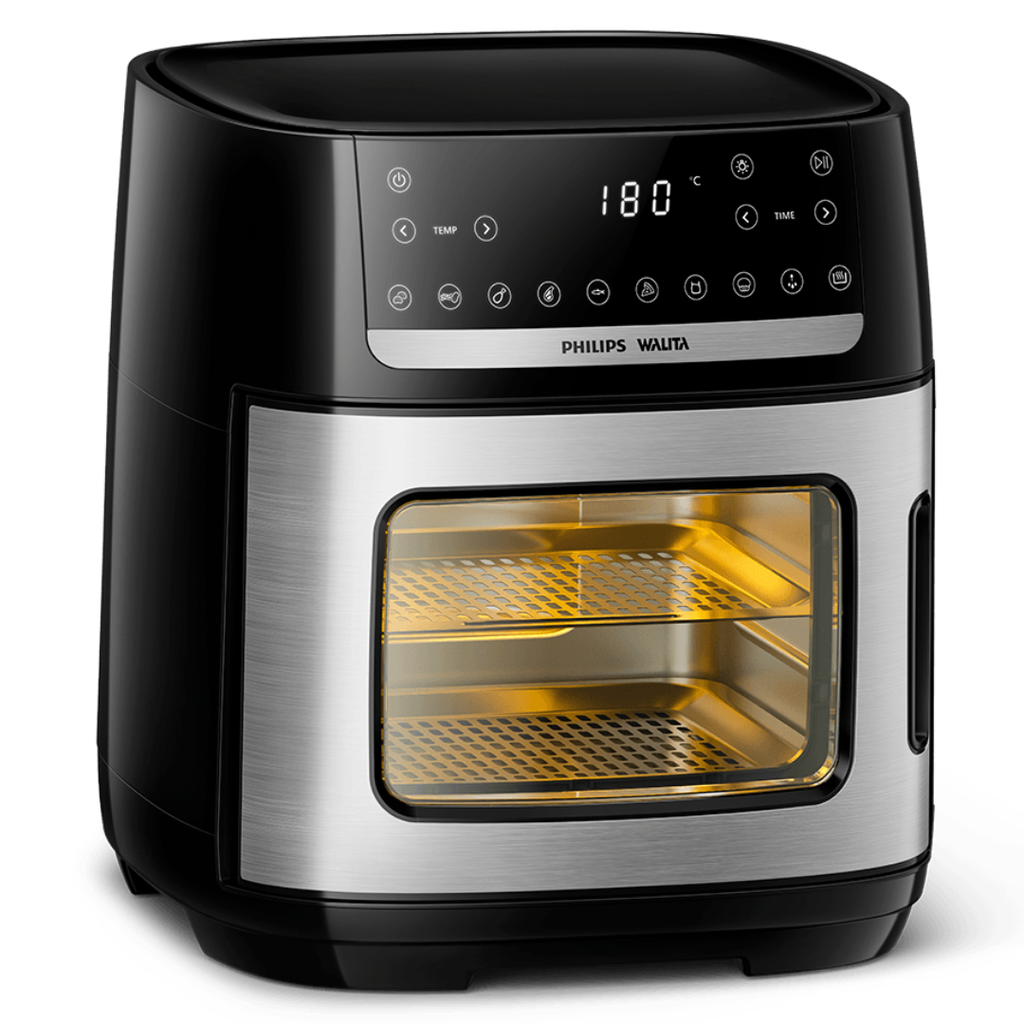 Fritadeira Elétrica Sem Óleo Air Fryer 12L Philips Walita Forno Preto/Inox 220V