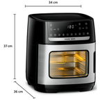 Fritadeira Elétrica Sem Óleo Air Fryer 12L Philips Walita Forno Preto/Inox 220V