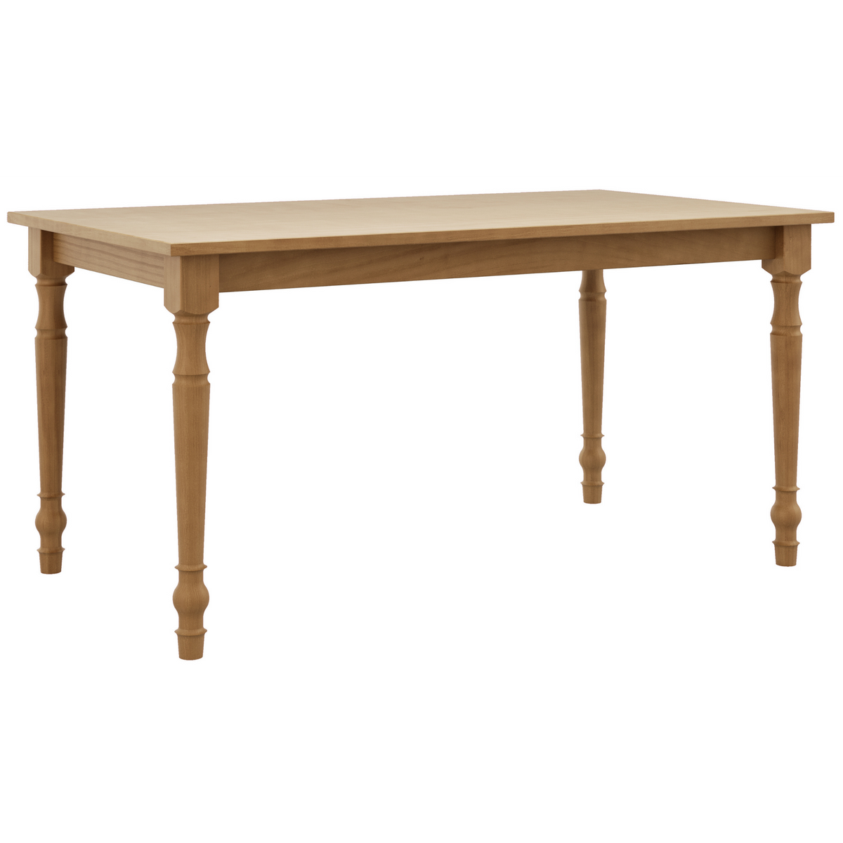 Mesa Retangular Rubi Finestra 160x90cm Pés Torneados Freijó