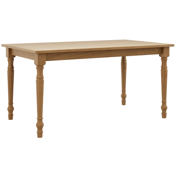 Mesa Retangular Rubi Finestra 160x90cm Pés Torneados Freijó