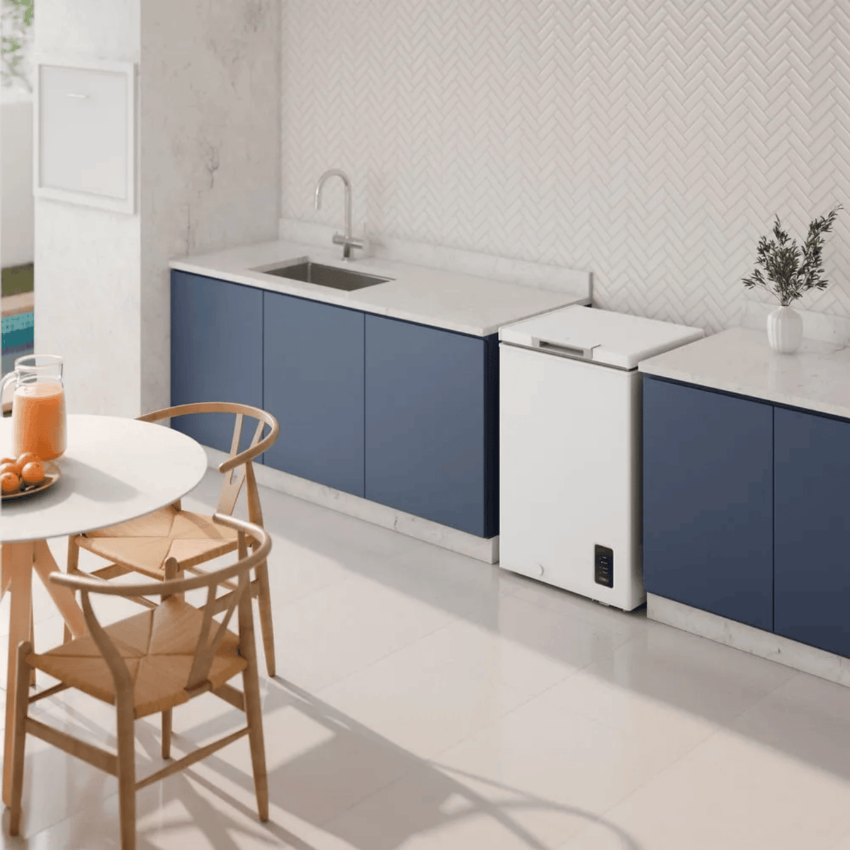 Freezer Horizontal Flex Electrolux 95L HB100 Inverter Iluminação em LED Branco Bivolt
