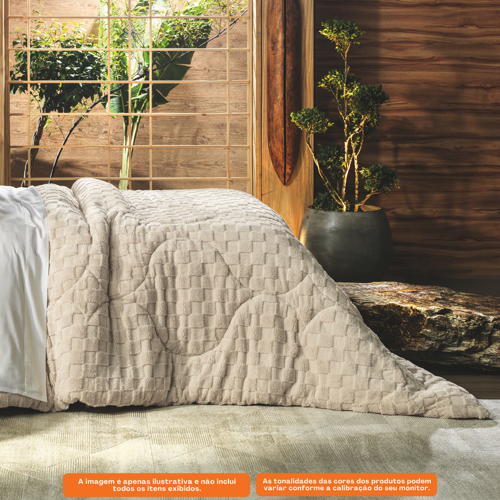 Edredom Queen Altenburg Blend Sense Snow 260x240cm Porcelana
