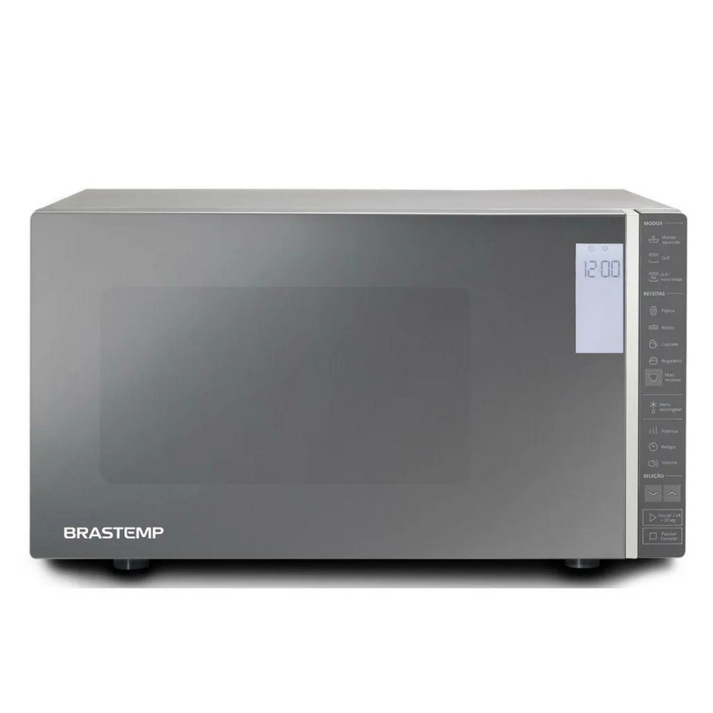 Micro-ondas Brastemp 32L Painel Integrado e Grill Inox Espelhado 220V