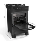 Fogão 4 Bocas Mueller MFV4BB Acendimento Automático Preto Bivolt