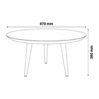 Mesa Centro Luna 67cm Patrimar Off White