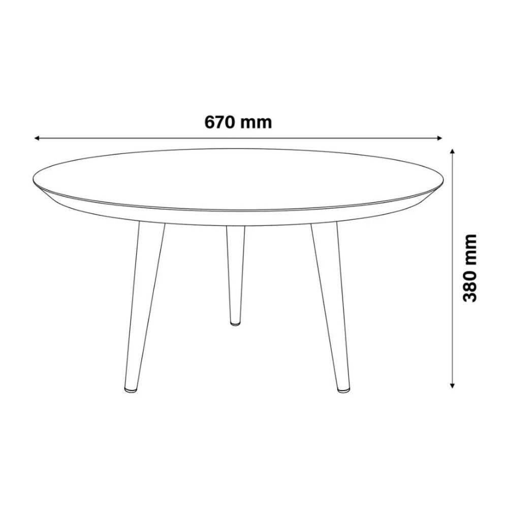 Mesa Centro Luna 67cm Patrimar Off White