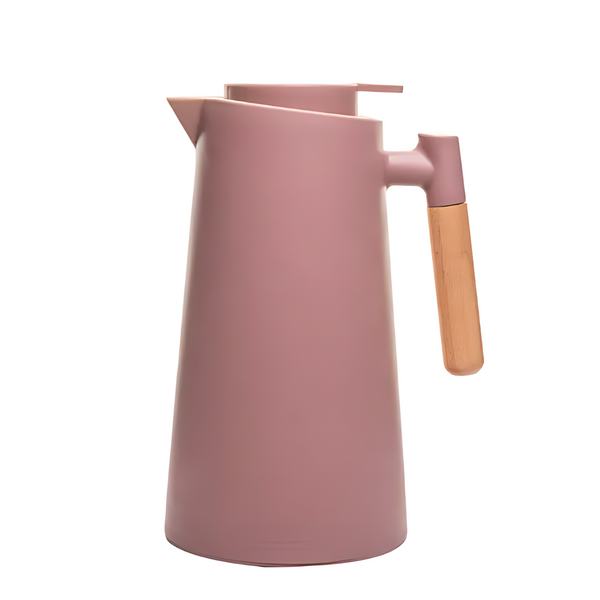 Garrafa Térmica  Lyor  1L com Cabo de Madeira Escandinávia  Nude