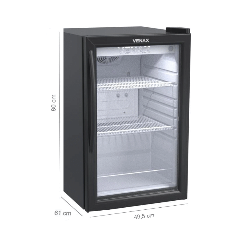 Expositora de Bebidas Venax 100L VV100 Preto Fosco 220V