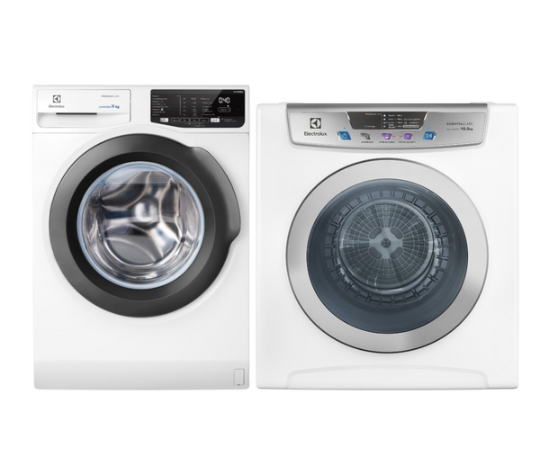 Conjunto Electrolux Lavadora de Roupas 11kg Inverter LFE11 + Secadora Piso e Parede 10,5kg SVP11 220V