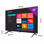 Smart TV LED 32" HD AOC 32S5045 Roku TV Bivolt