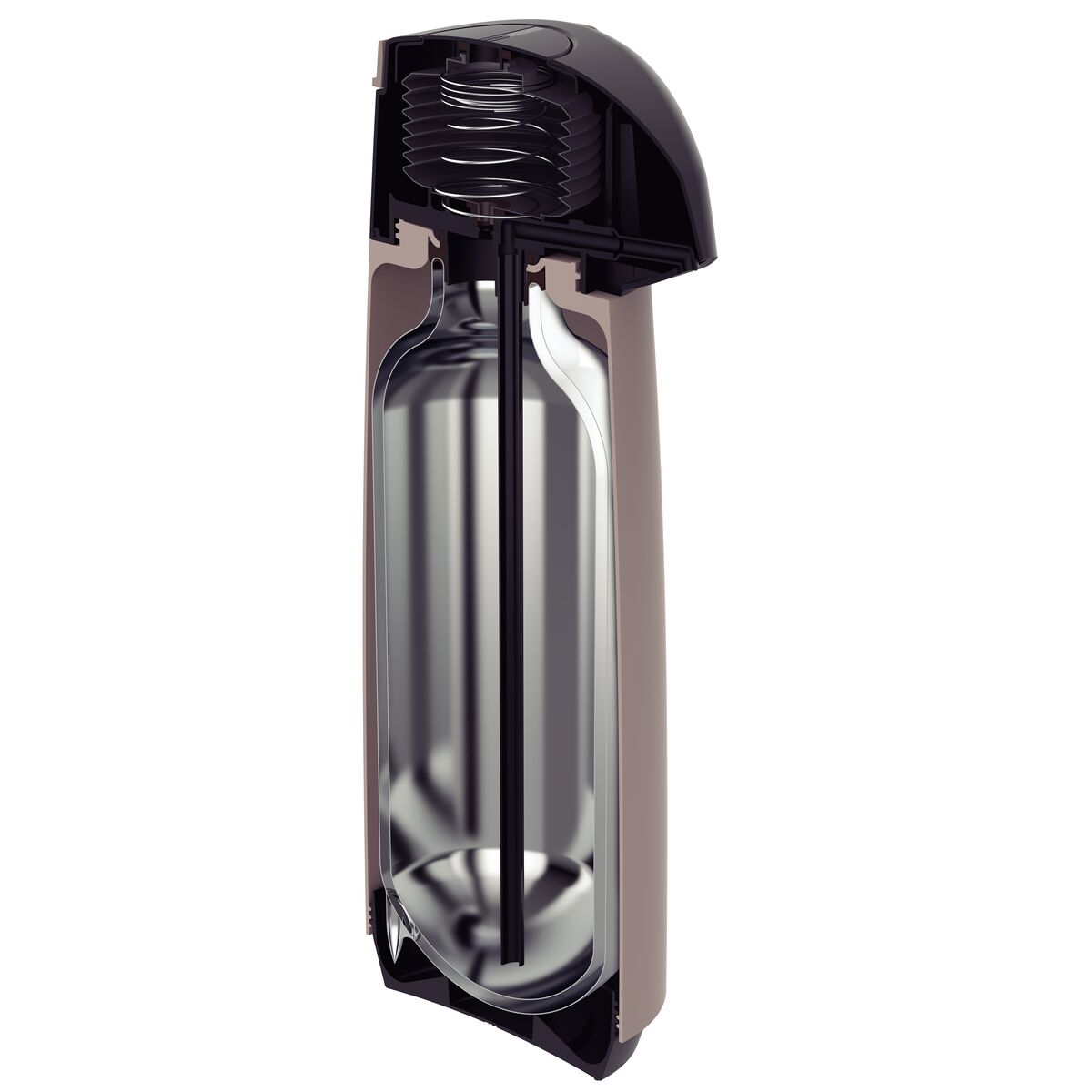 Garrafa Térmica Tramontina Exata  1,8 Litros com Ampola de Vidro Bege
