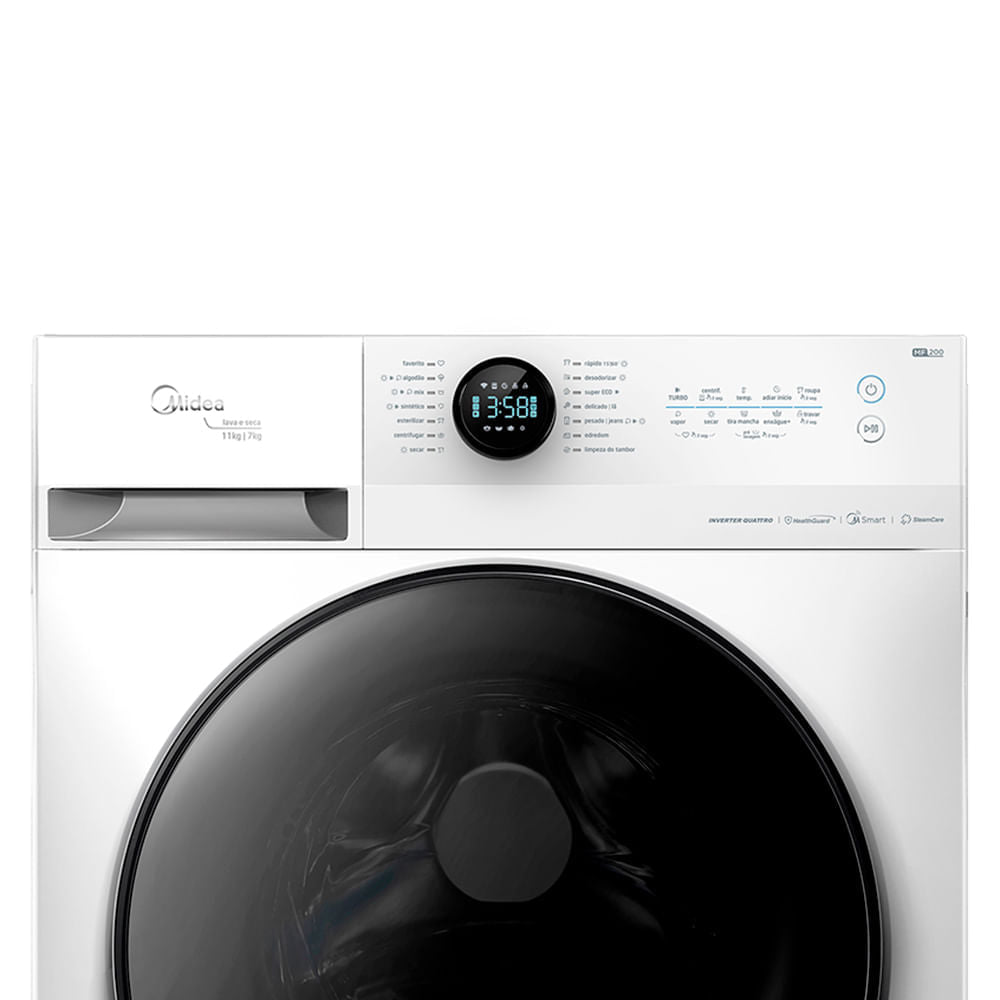 Lava e Seca Midea 11KG MF200D110WB/WK-02 HealthGuard Smart Motor Inverter Branco 220V