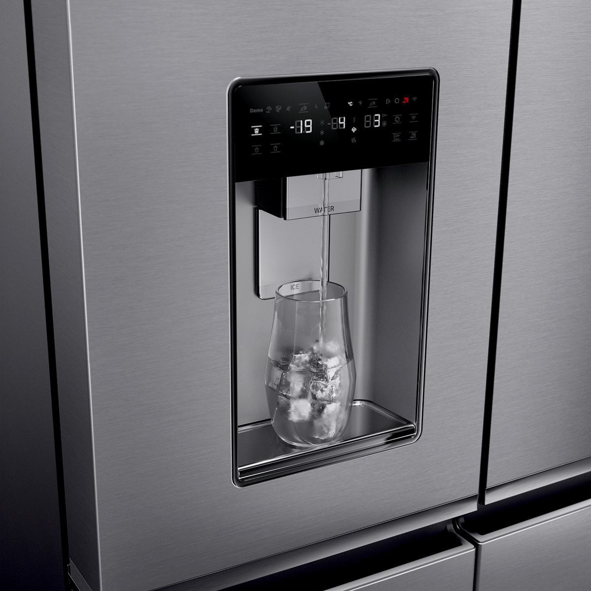 Refrigerador Brastemp 591L BRO90MK MultiDoor Inverter Água e Gelo na Porta Cor Inox 220V