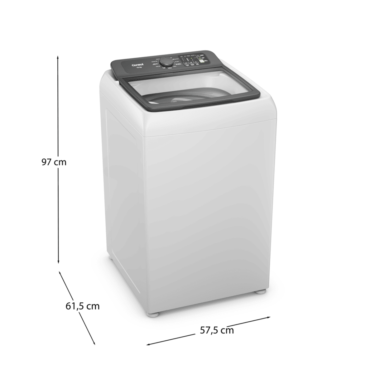 Lavadora de Roupas Consul 13Kg CWN13AB Modo Eco Cesto Inox Branco 220V