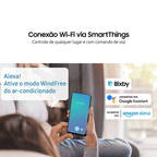Ar-Condicionado Split Inverter Samsung 24000 BTUs WindFree AI Wi-fi Frio Branco 220V