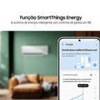 Ar-Condicionado Split Inverter Samsung 24000 BTUs WindFree AI Wi-fi Frio Branco 220V