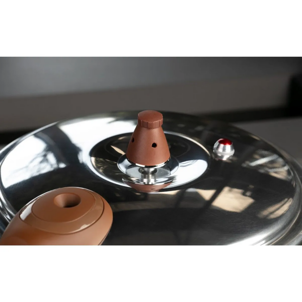 Panela de Pressão Ceramic Life Brinox 6,8L Indução Pressure Vanilla