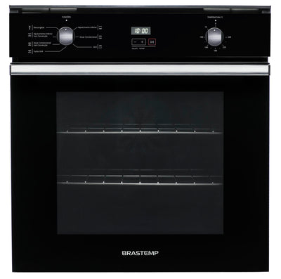 Forno de Embutir Elétrico Brastemp 84L BOC84AE Convecção Grill Timer Touch Preto 220V