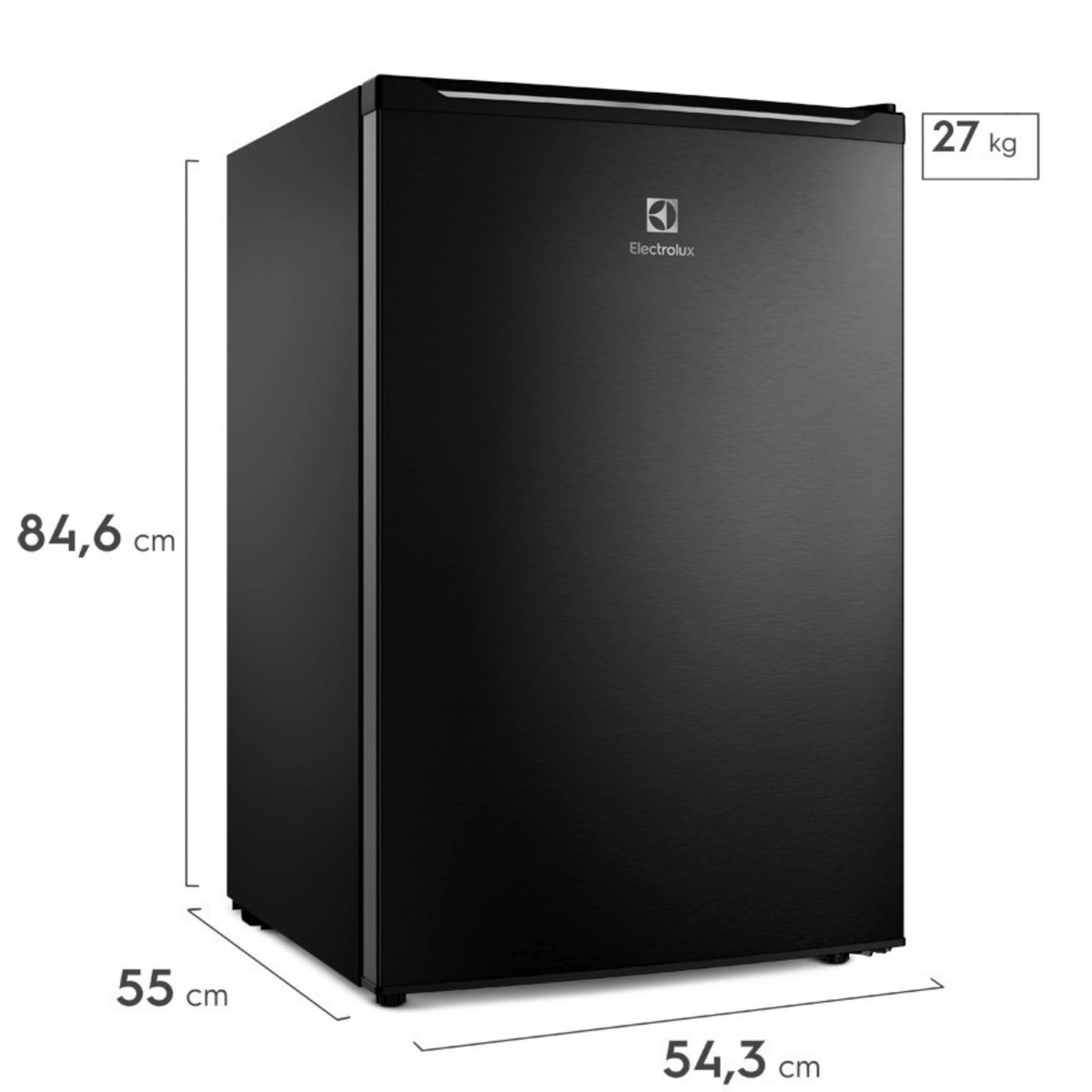 Mini Freezer Vertical Electrolux 98L Inverter FEI1 01 Porta Preto Bivolt