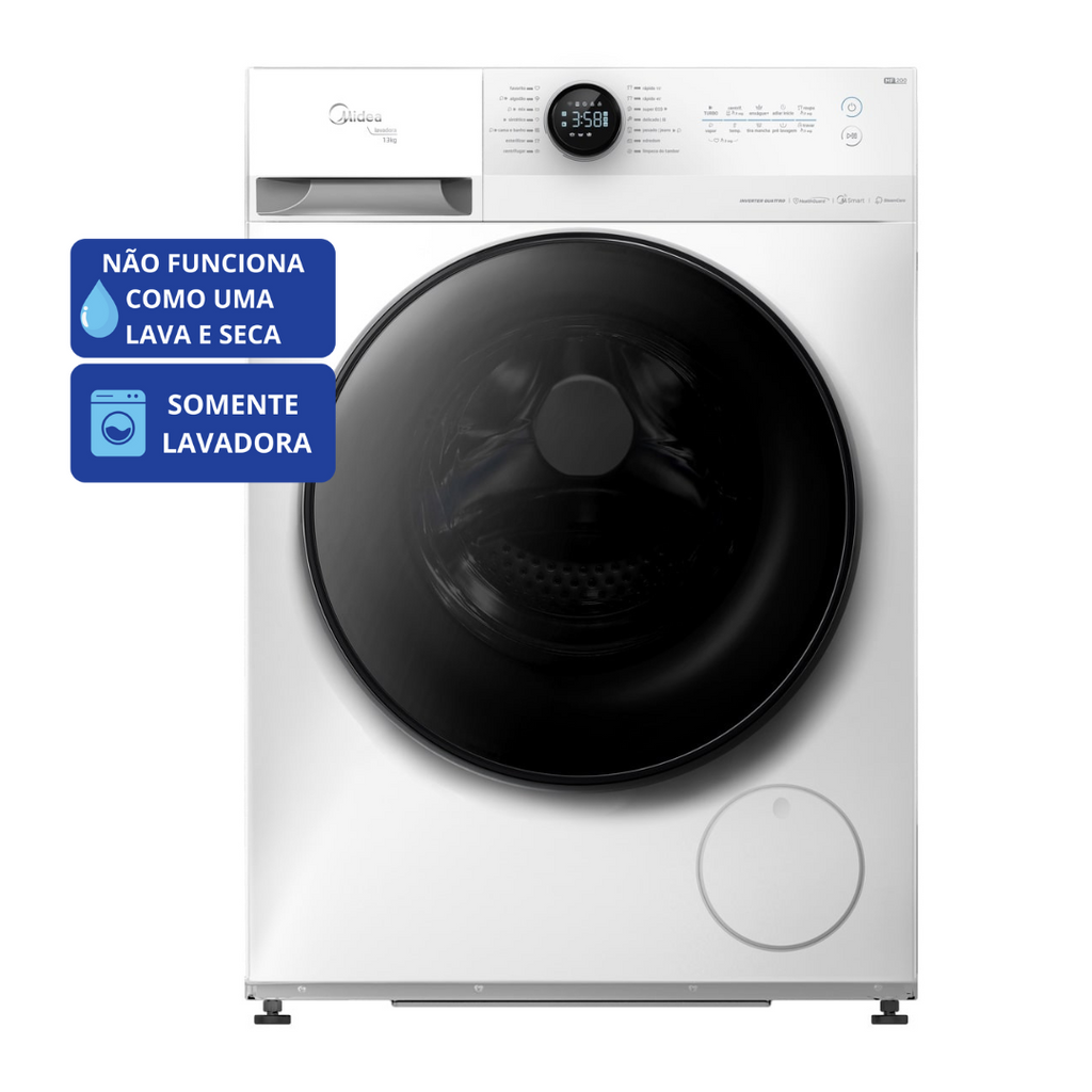 Lavadora de Roupas Midea 11KG MF200W110WB HealthGuard Smart Motor Inverter Branco 220V