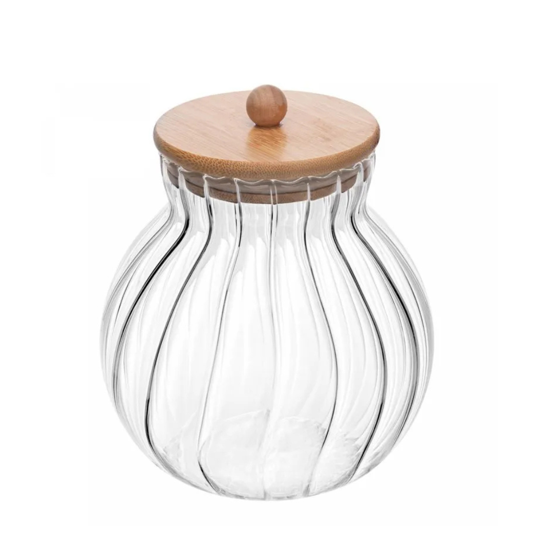 Pote Hermético de Vidro  Rojemac Classic com Tampa de Bambu 1,5L