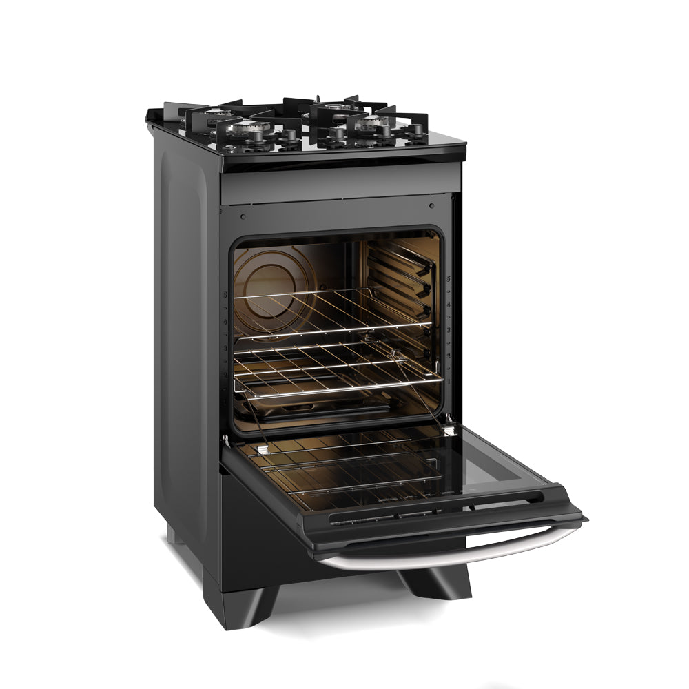 Fogão 4 Bocas Electrolux Efficient FE4GP com PerfectCook e Mesa de Vidro Preto Bivolt
