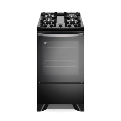 Fogão 4 Bocas Electrolux Efficient FE4GP com PerfectCook e Mesa de Vidro Preto Bivolt