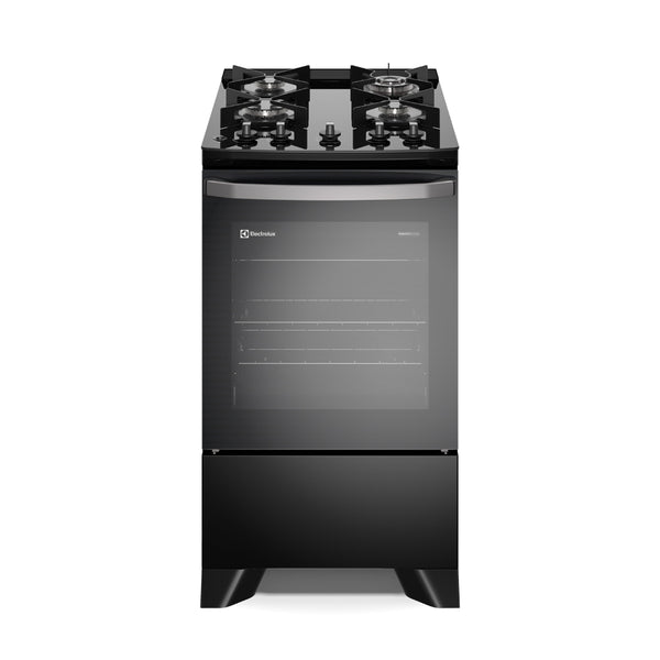 Fogão 4 Bocas Electrolux Efficient FE4GP com PerfectCook e Mesa de Vidro Preto Bivolt