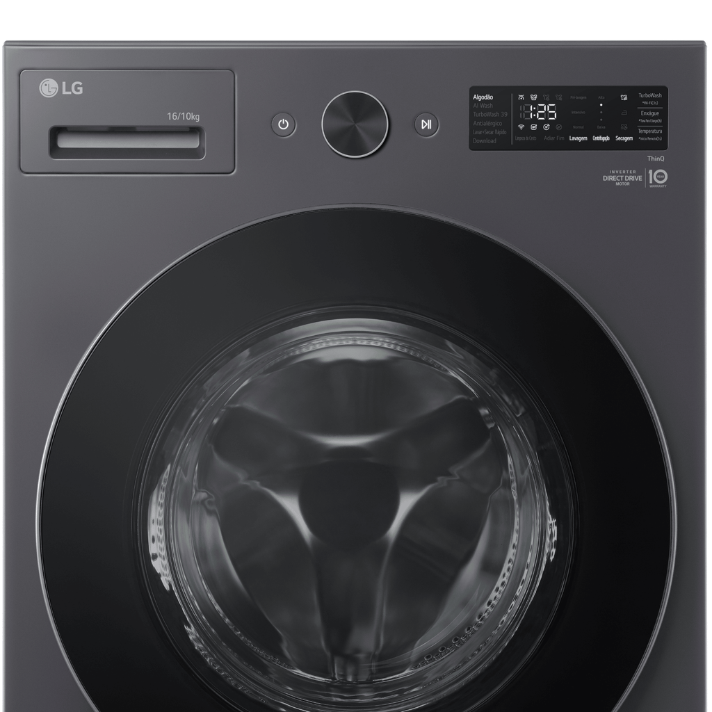 Lava e Seca Smart LG 16KG AI DD Black Inox 220V