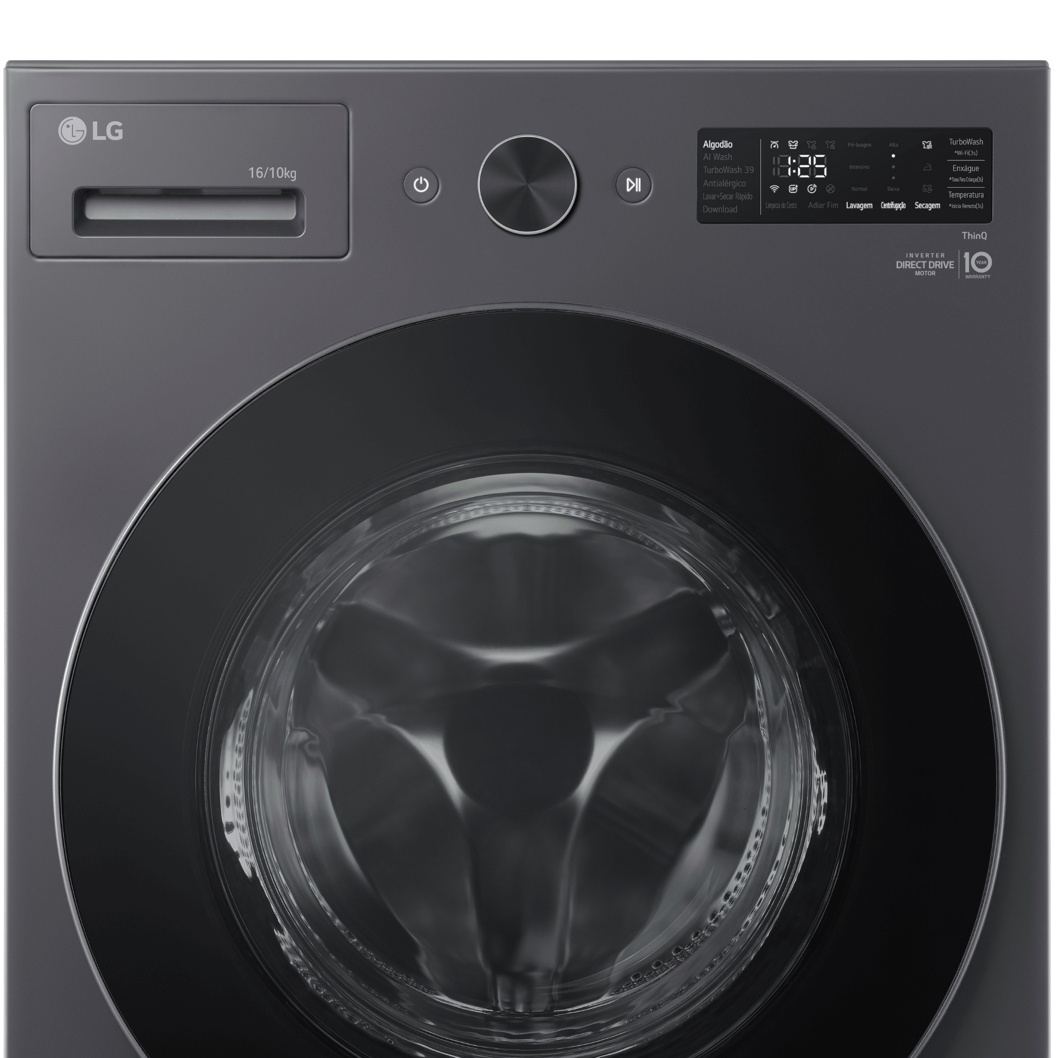 Lava e Seca Smart LG 16KG AI DD Black Inox 220V