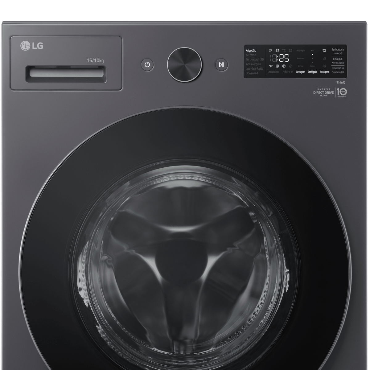 Lava e Seca Smart LG 16KG AI DD Black Inox 220V