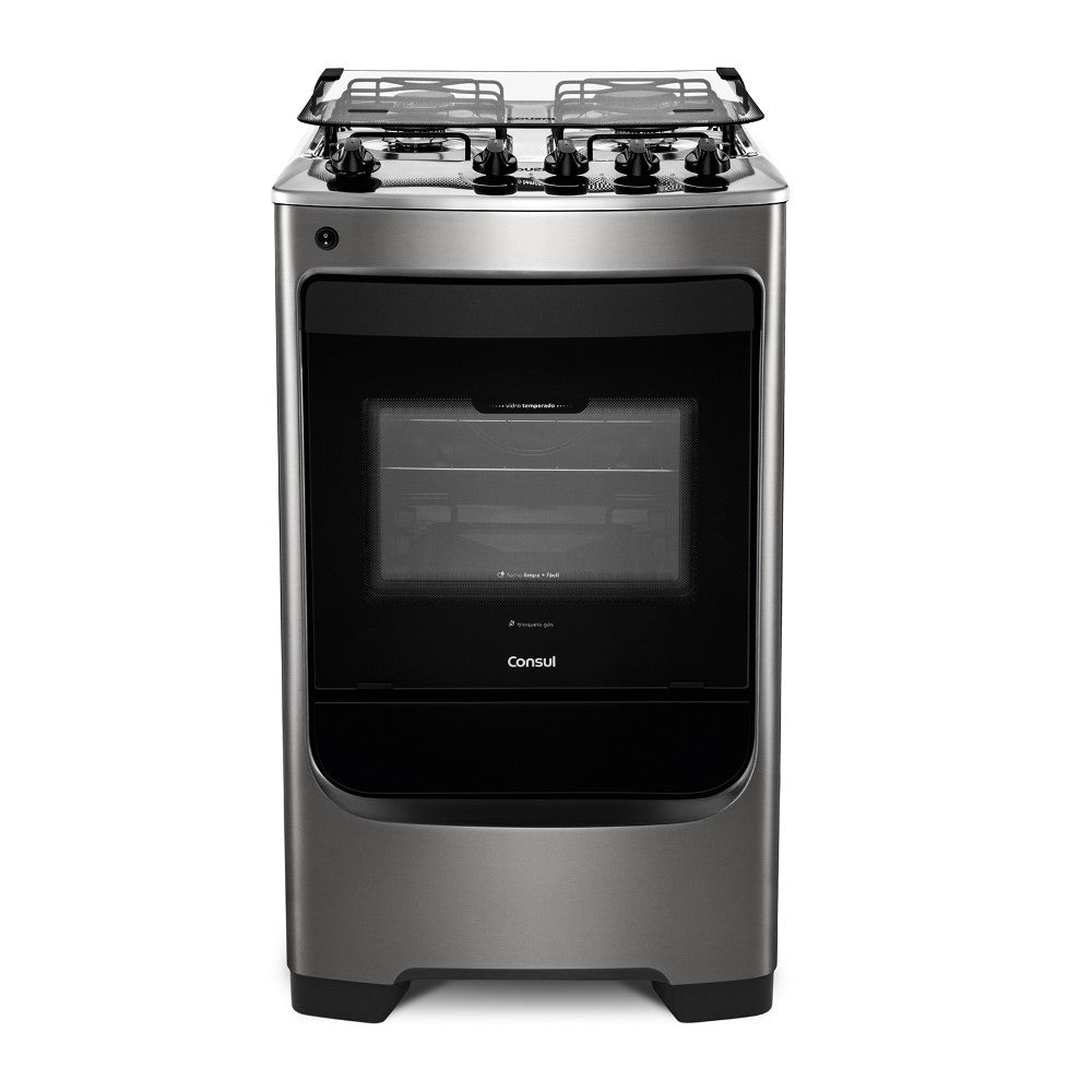 Fogão 4 Bocas Consul CFO4N Piso Inox Bivolt