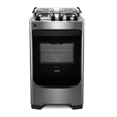 Fogão 4 Bocas Consul CFO4N Piso Inox Bivolt