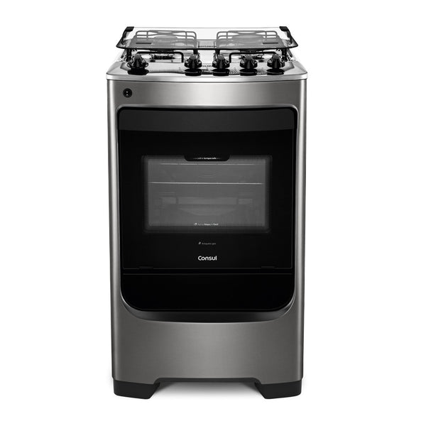 Fogão 4 Bocas Consul CFO4N Piso Inox Bivolt