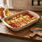 Assadeira Brinox Ceramic Life Bakeware Retangular Vanilla