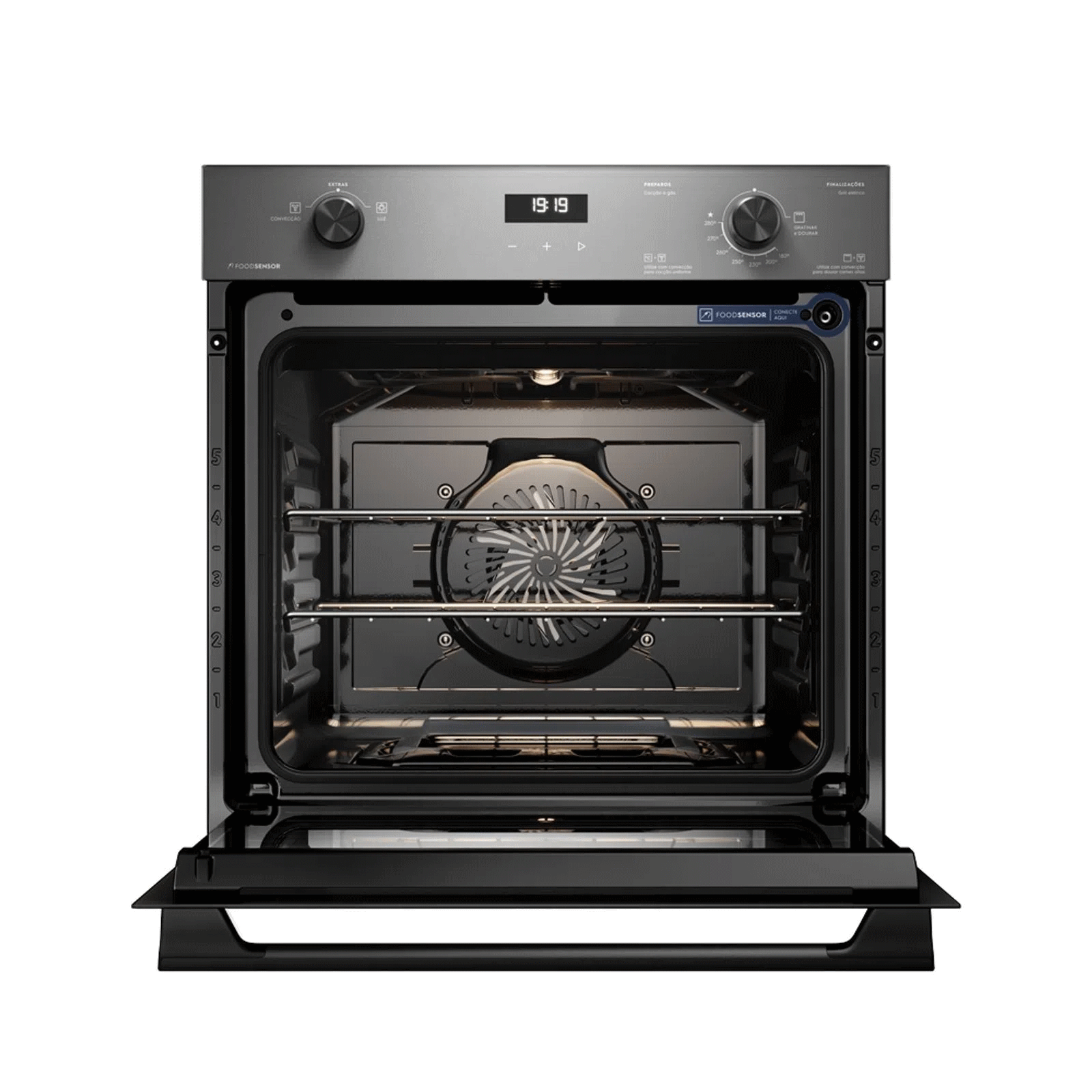 Forno de Embutir a Gás Electrolux 80L OE8GF Experience com Convecção e Grill Cinza 220V