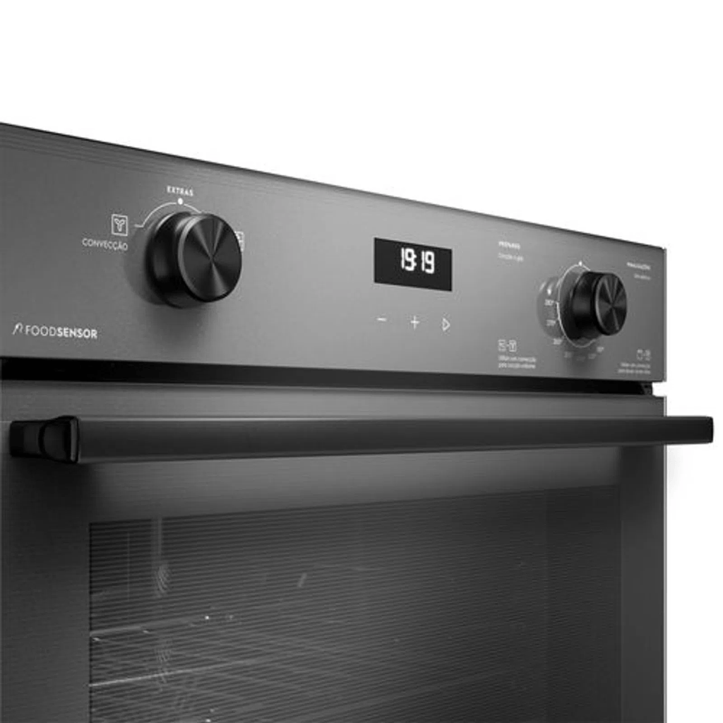 Forno de Embutir a Gás Electrolux 80L OE8GF Experience com Convecção e Grill Cinza 220V