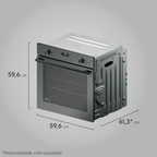 Forno de Embutir a Gás Electrolux 80L OE8GF Experience com Convecção e Grill Cinza 220V