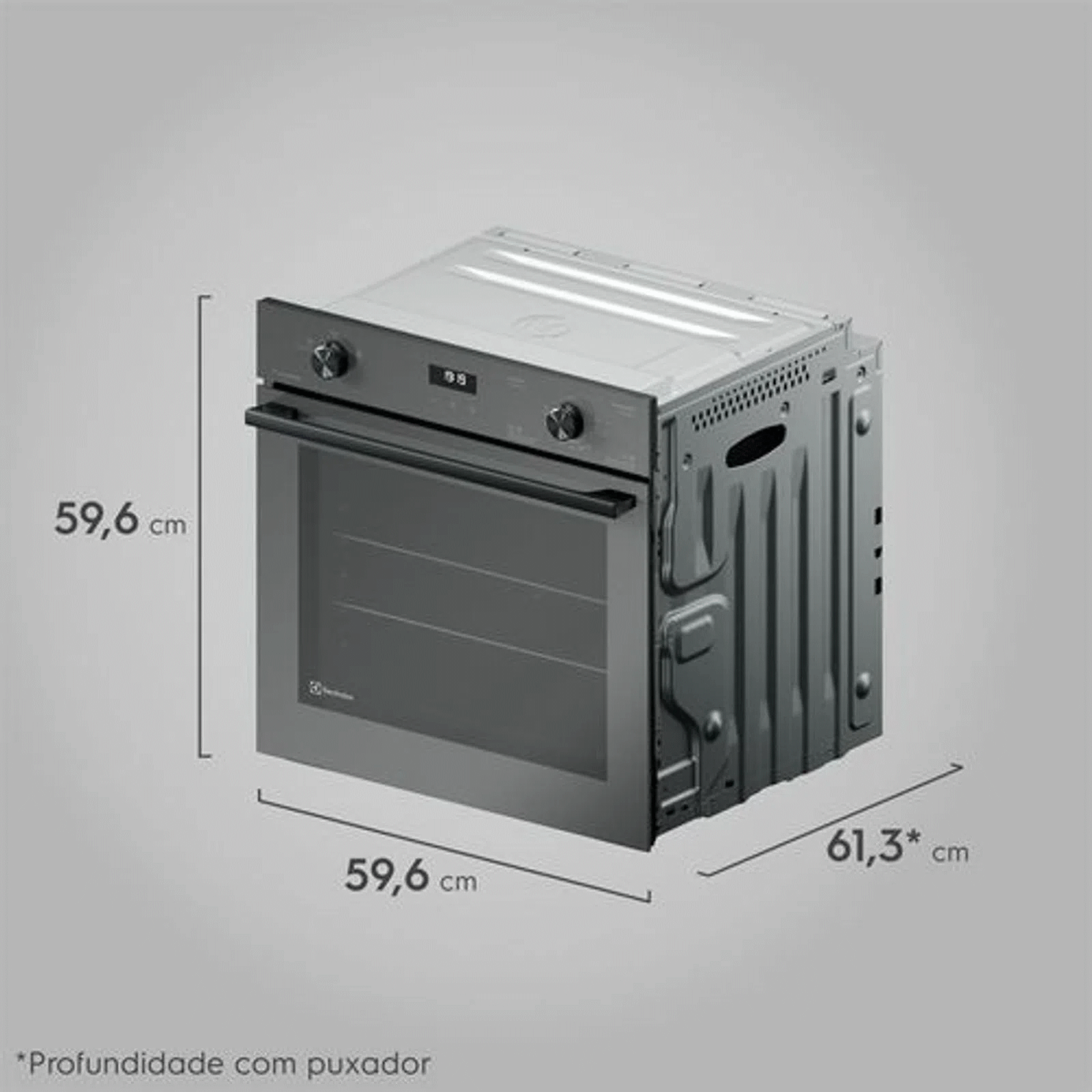 Forno de Embutir a Gás Electrolux 80L OE8GF Experience com Convecção e Grill Cinza 220V