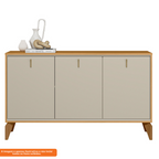 Balcão Buffet Aura Linea 140cm 3 Portas Tauari e Off White