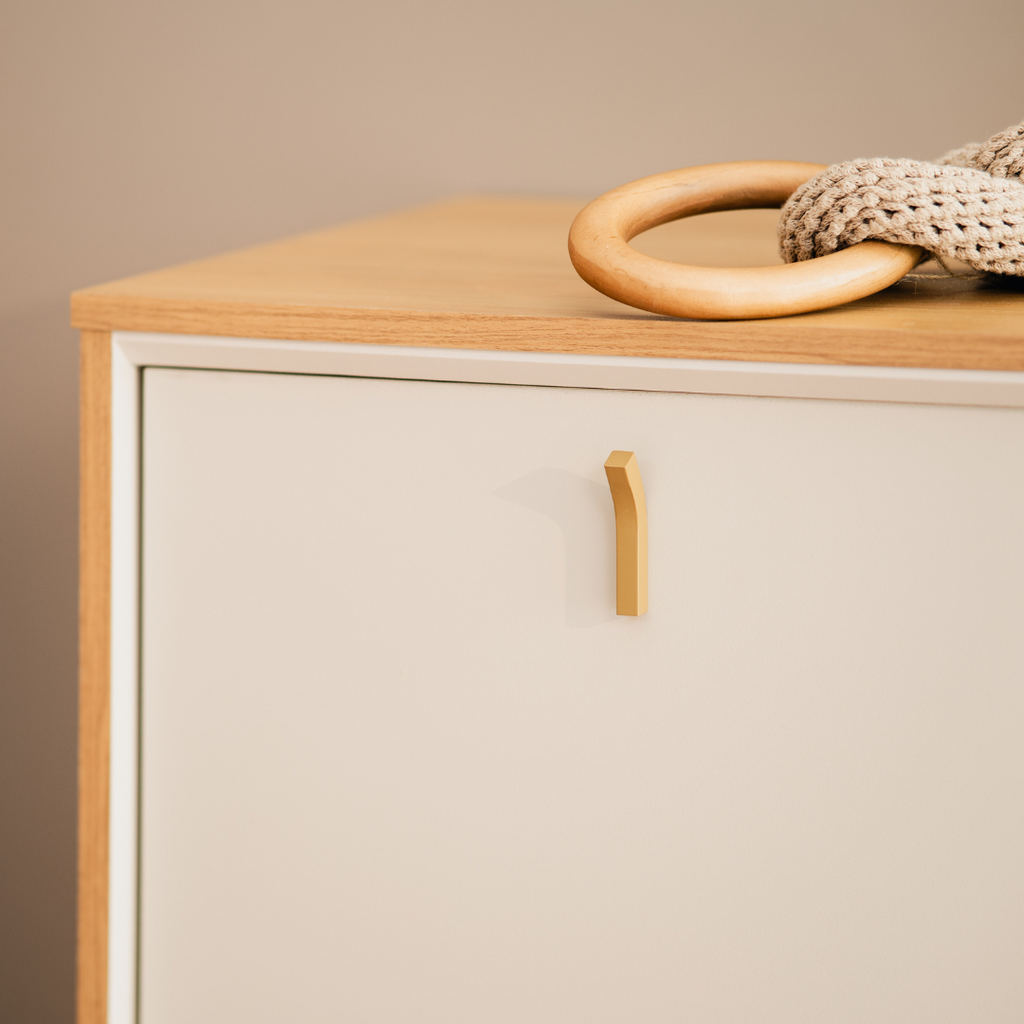 Balcão Buffet Aura Linea 140cm 3 Portas Tauari e Off White