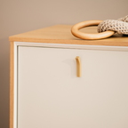Balcão Buffet Aura Linea 140cm 3 Portas Tauari e Off White
