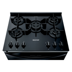 Fogão 5 Bocas Brastemp BFS5VCE Mesa de Vidro e Turbo Chama Preto Bivolt