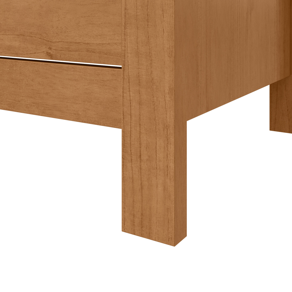 Mesa de Cabeceira Maggiore Lopas 3 Gavetas Amêndoa Clean