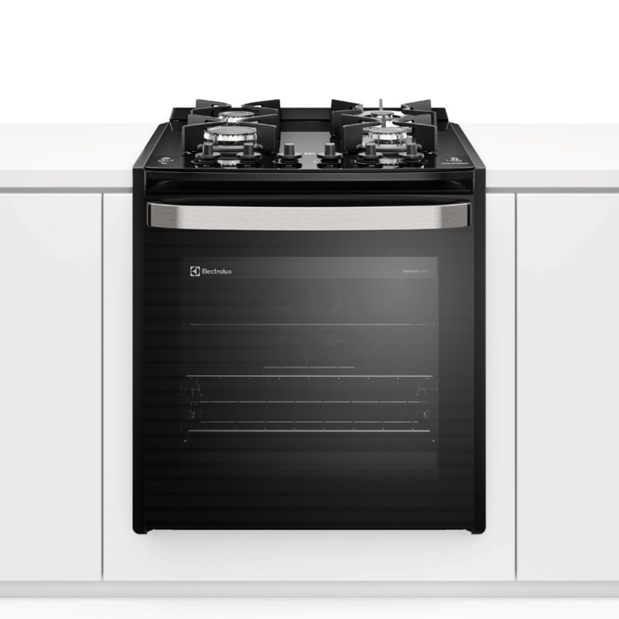 Fogão de Embutir 4 Bocas Electrolux Experience FE4EB com Mesa de Vidro PerfectCook360 Preto 220V