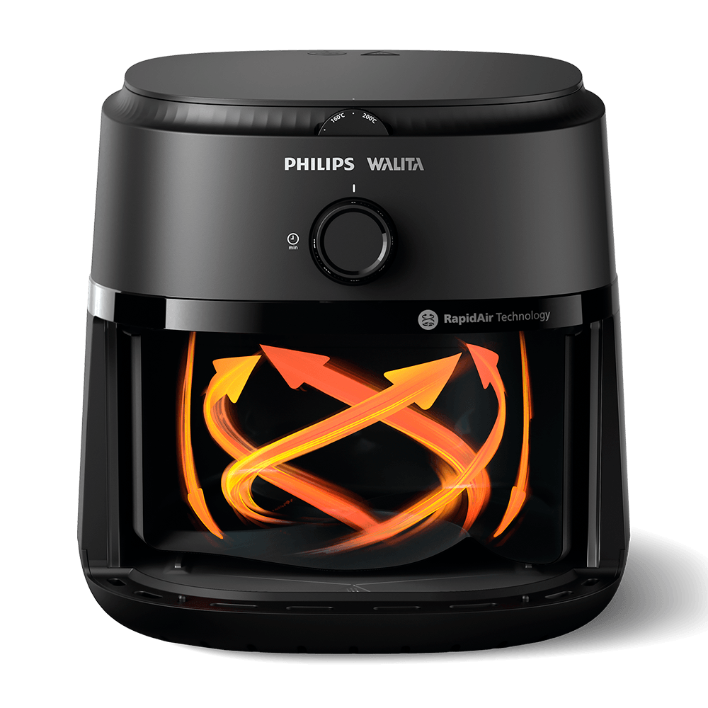 Fritadeira Elétrica Sem Óleo AirFryer 6,2L Philips Walita Preto 220V