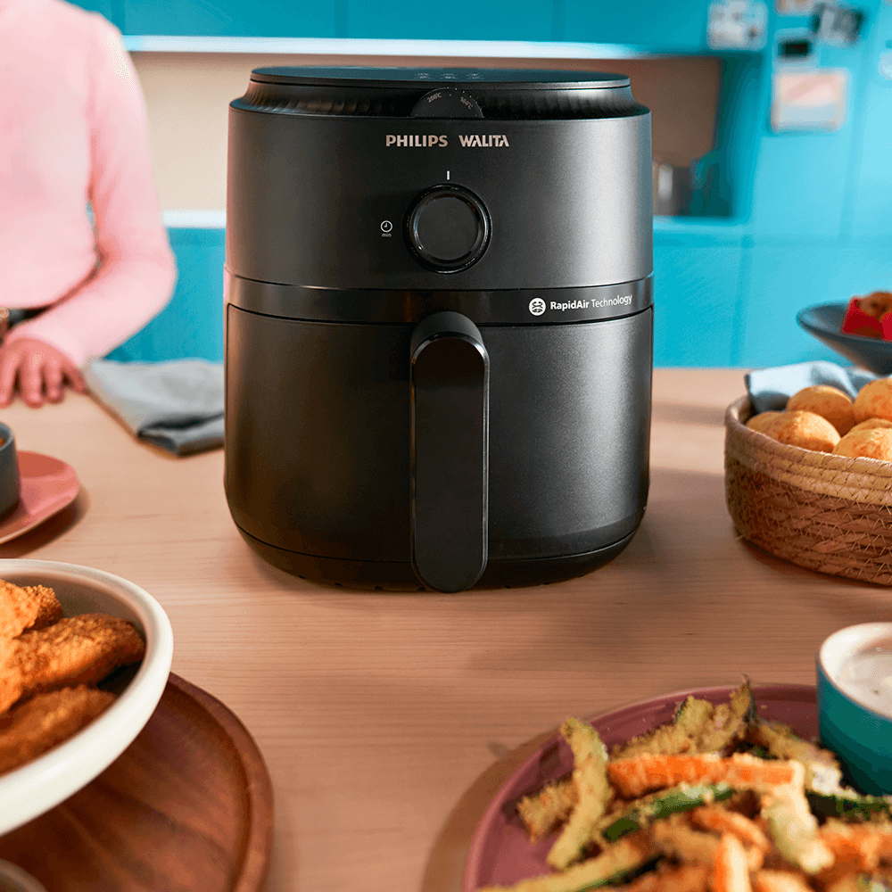 Fritadeira Elétrica Sem Óleo AirFryer 6,2L Philips Walita Preto 220V